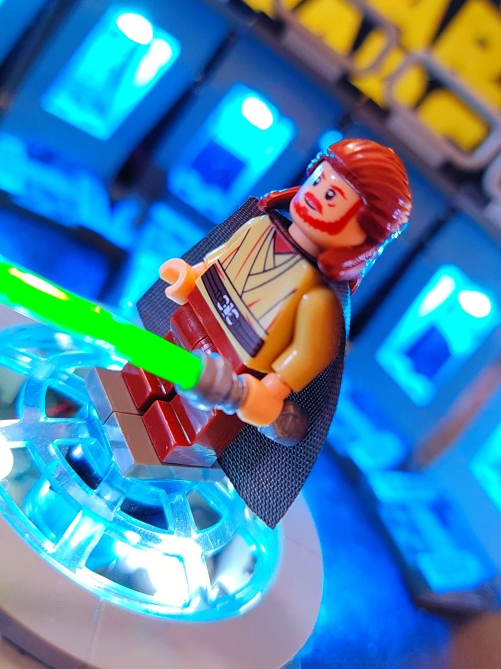 Star Wars Qui Gon Jinn Minifigure Lego Compatible